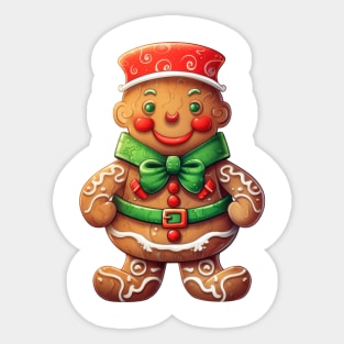 Fairy Christmas GIngerbread Man Sticker